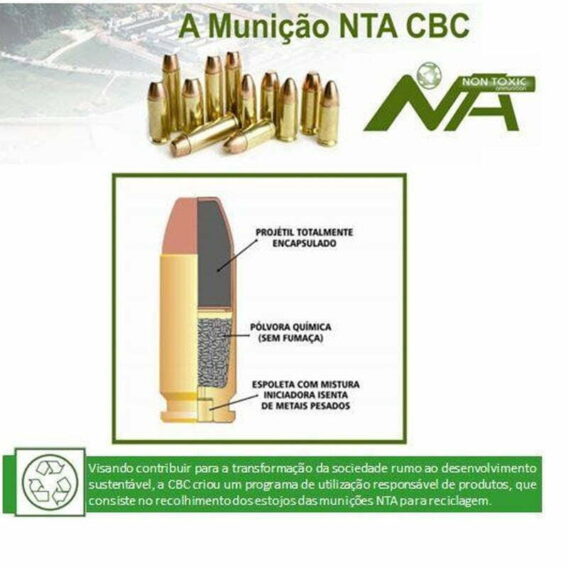 Munição CBC 380 AUTO EOOG 95GR NTA CXT C