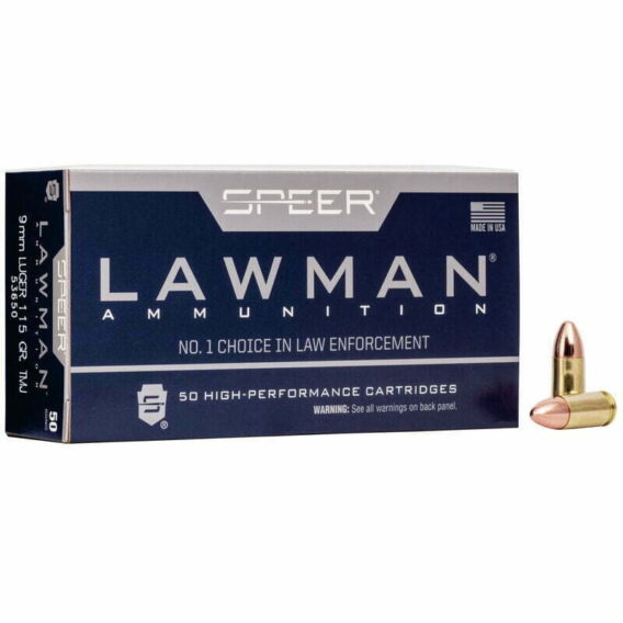 Munição SPEER LAWMAN 9mm LUGER TMJ 115 Grains – Cx 50 Munição SPEER LAWMAN 9mm LUGER TMJ 124 Grains – Cx 50